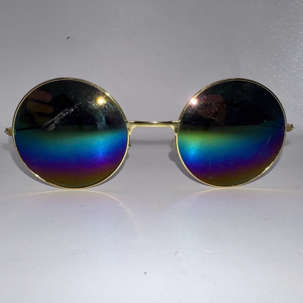 Vintage Sojos Unisex Sunglasses Classic Round Goldtone Metal Frame SJ 1014 C7